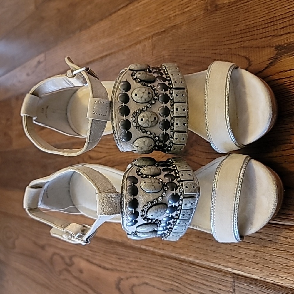 Boston Proper Heels with Stone Embellishments